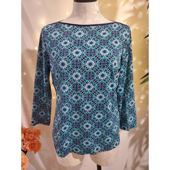 Lands End Long Sleeve Rash Guard UPF 50 Sun Protection Modest Swim Top Size S - Picture 1 of 11